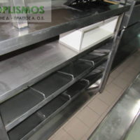 Ταμείο inox με ράφια