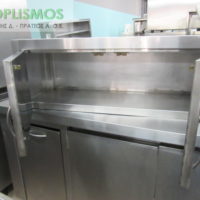 Ραφιέρα επιτοίχια κλειστή 1m