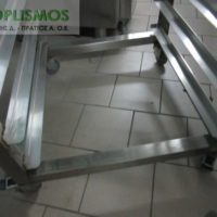 Τροχήλατη inox ραφιέρα