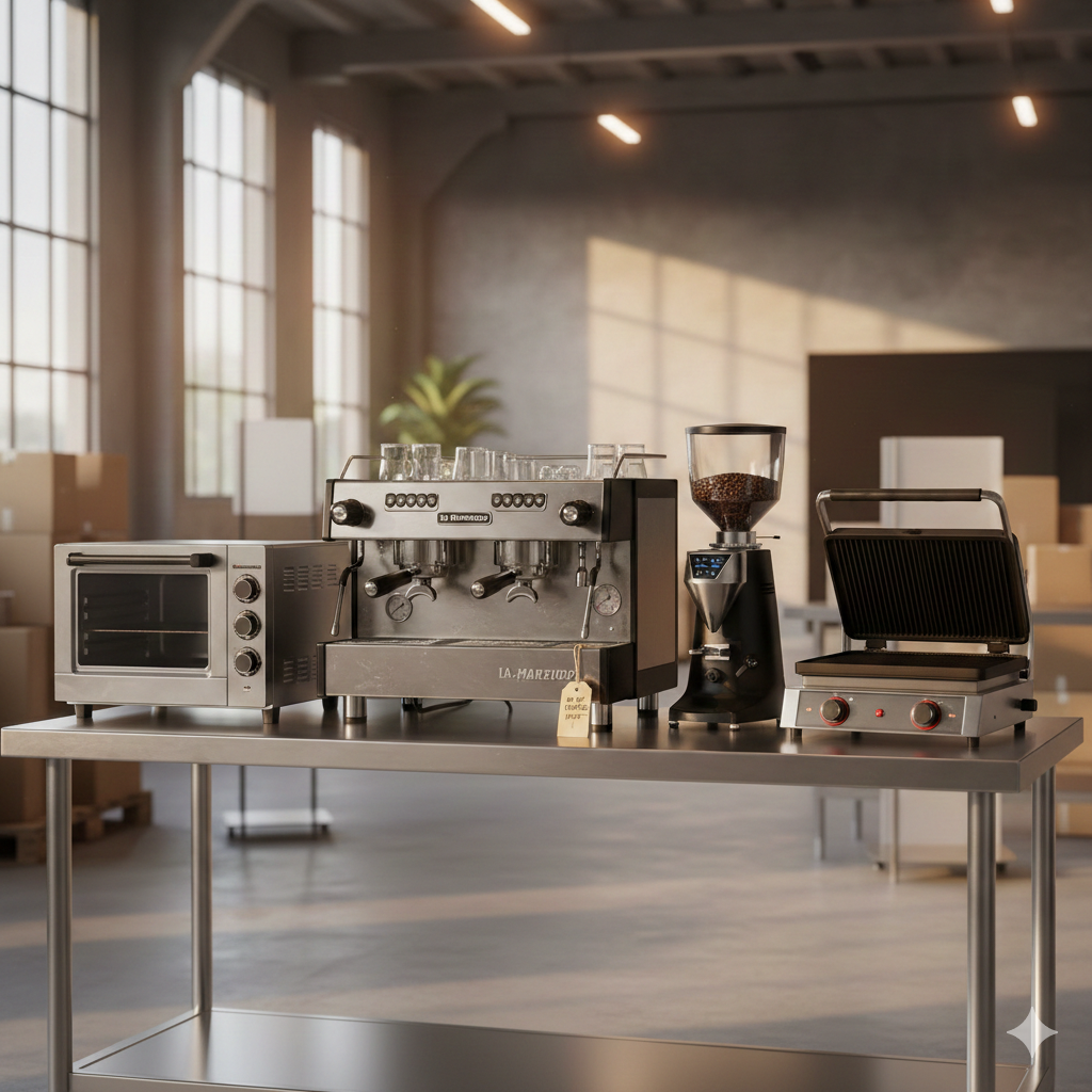 Πακέτο εξοπλισμού για καφετέρια μηχανή εσπρέσο μύλος γκριλ